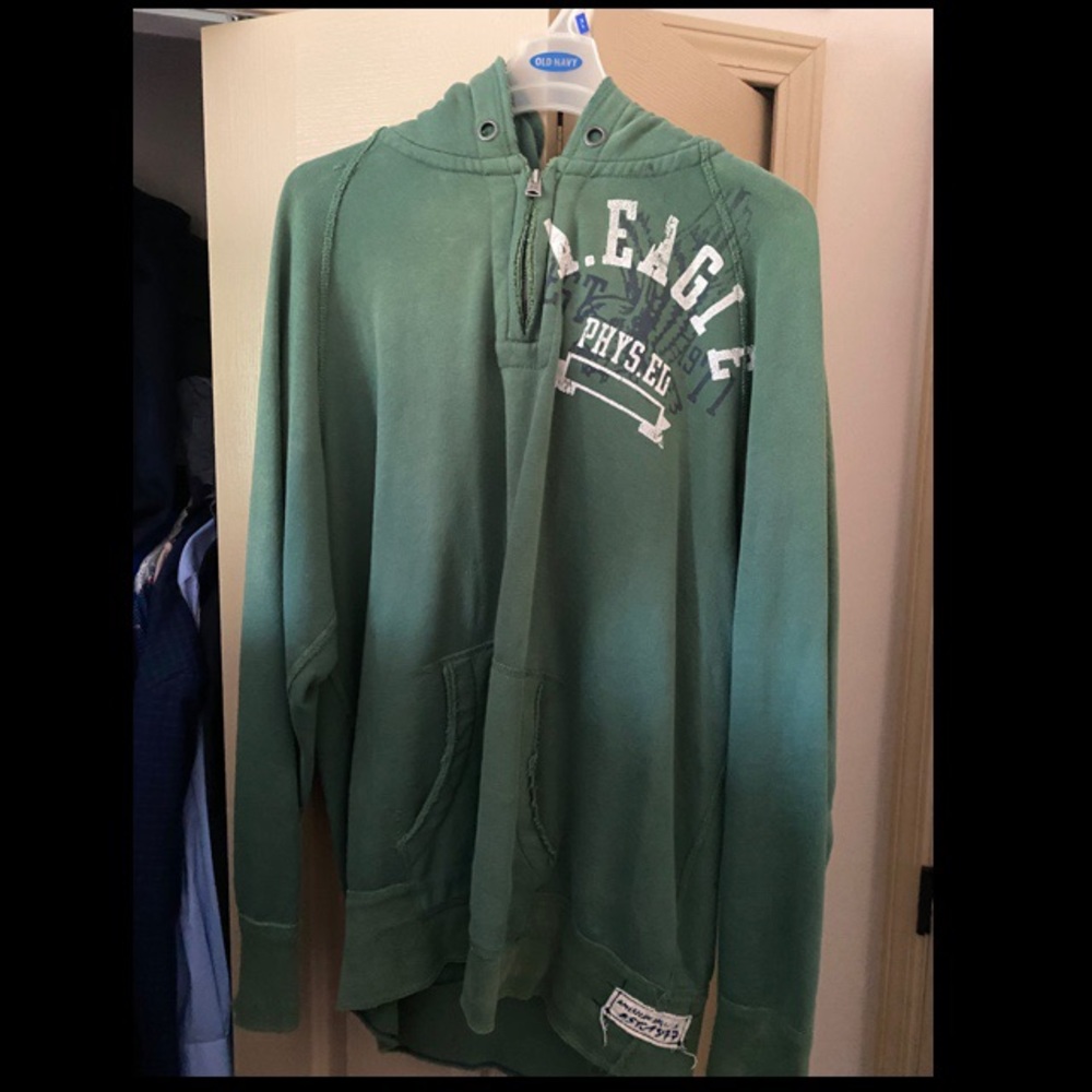 Dark Green American Eagle Hoodie